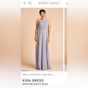 Birdy grey Kira bridesmaid dress in dusty blue, size XS. Worn for one wedding